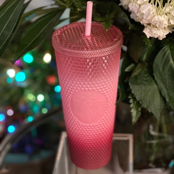 NEW SET✨Starbucks 2022 Holiday Bling Gradient Venti Mint & Pink Blush Tumblers - Picture 5 of 7